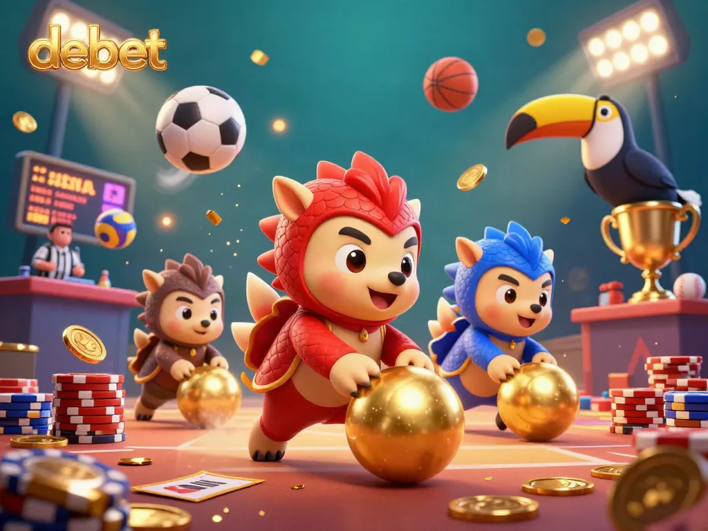 Engage with debet as rival pangolins roll through golden balls, celebrating a fun gambling scene filled with excitement.