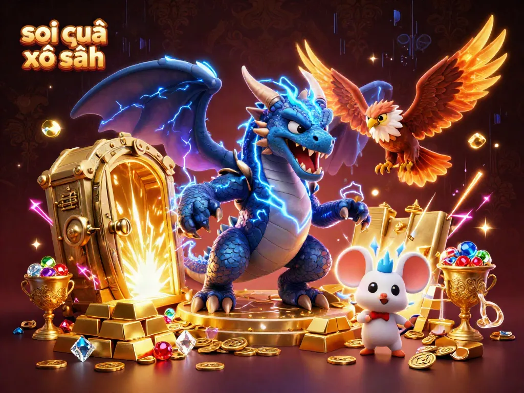 Capture winning thrills while playing soi cầu xổ số with dynamic characters amid treasures and excitement.