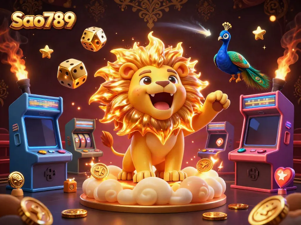 Engage with exhilarating slots and gaming experiences at Sao789, featuring vibrant 3D visuals.