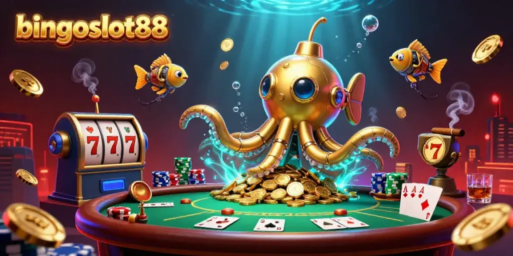 Menggali harta bingoslot88 di lautan koin emas dengan elemen game yang menarik.