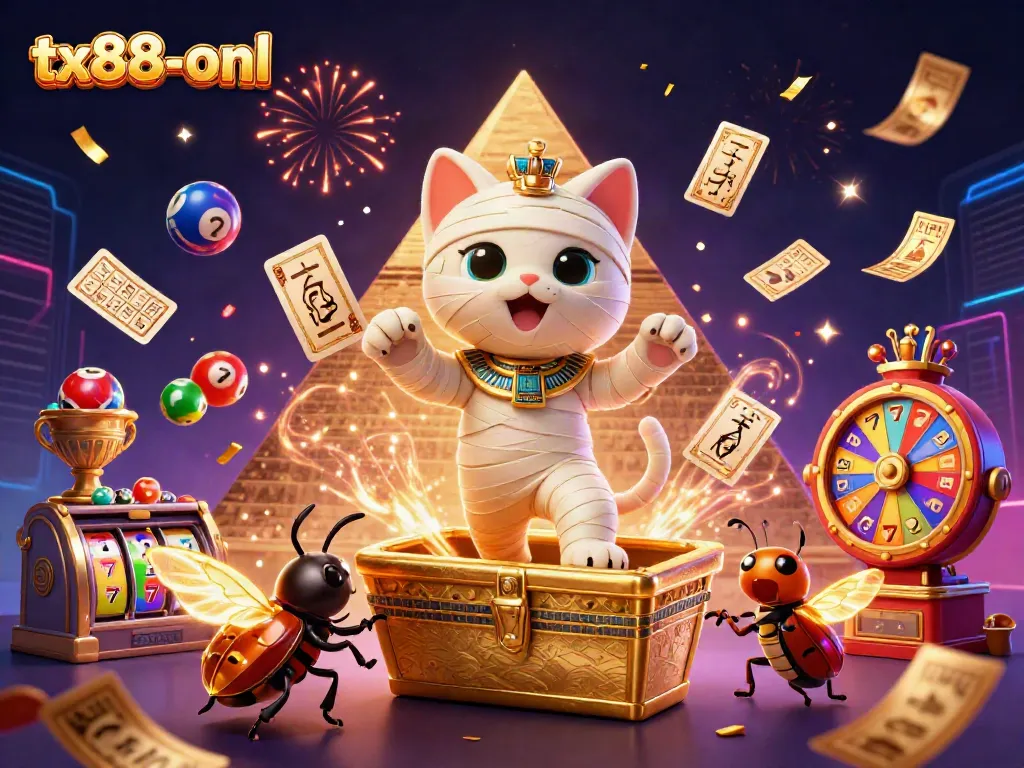 Engage in thrilling online gaming with tx88-onl's vibrant casino atmosphere featuring dynamic characters and exciting game elements.