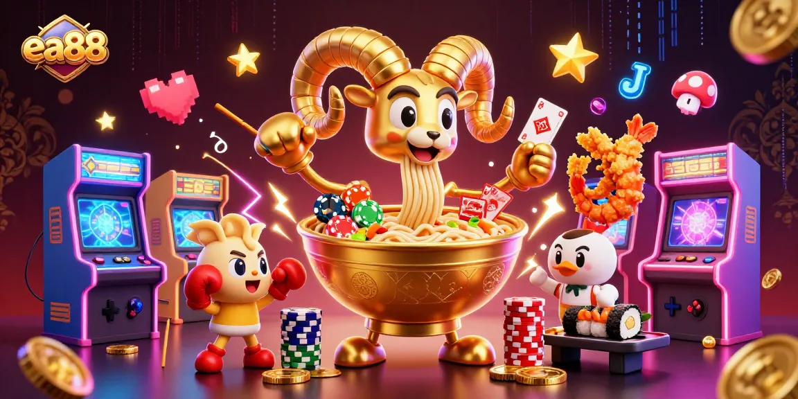 ea88 features a vibrant 3D cartoon scene with characters and casino elements engaging in thrilling gameplay.