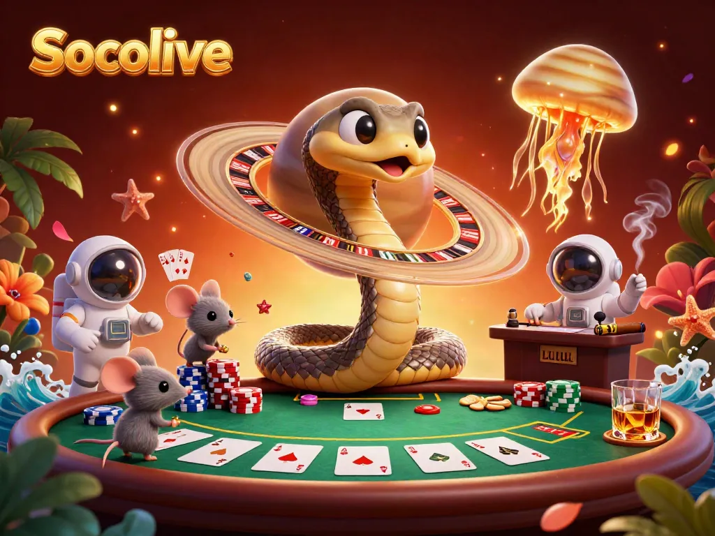 Socolive enhances sports betting with astronaut mice gambling on Saturn's rings in a cosmic casino