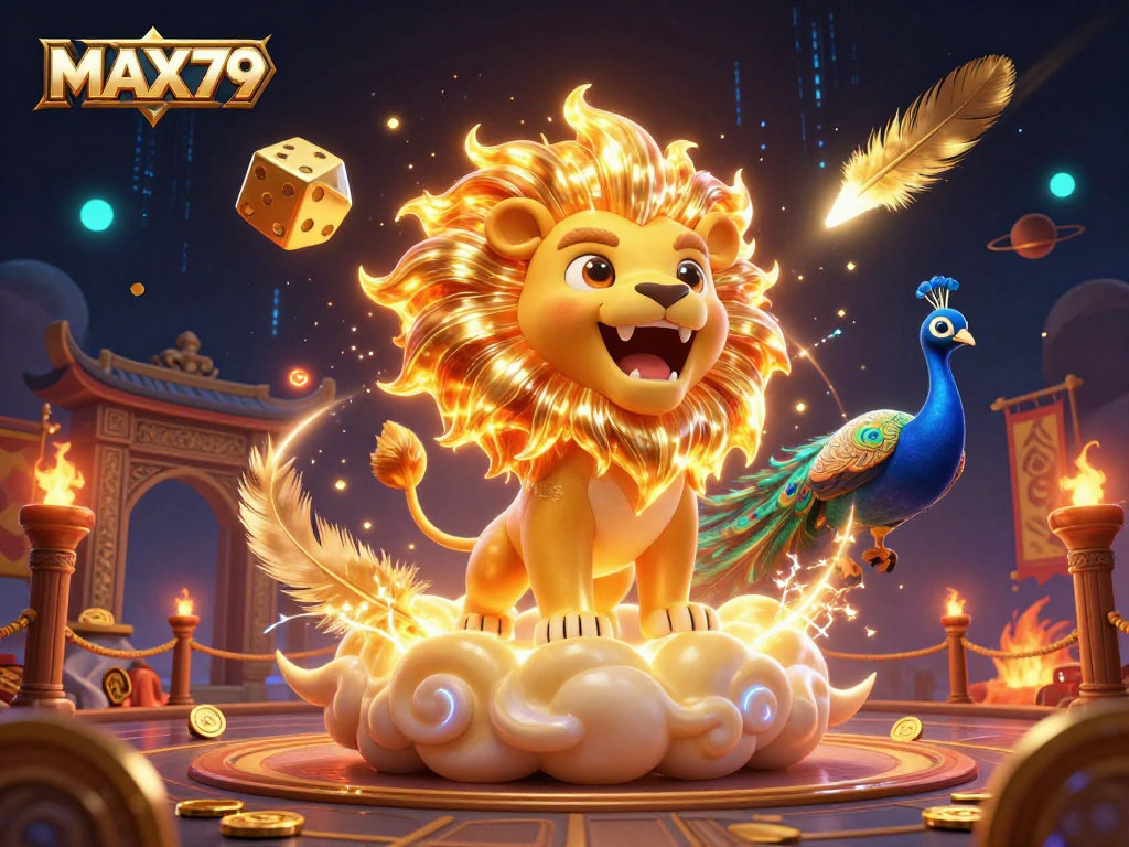 Experience immersive gaming at MAX79 with vibrant visuals and dynamic action in this captivating illustration.